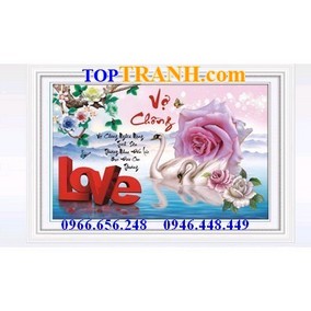 Tranh thêu chữ vợ chồng